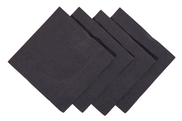24cm 2ply Black Cocktail Napkins x 4000 