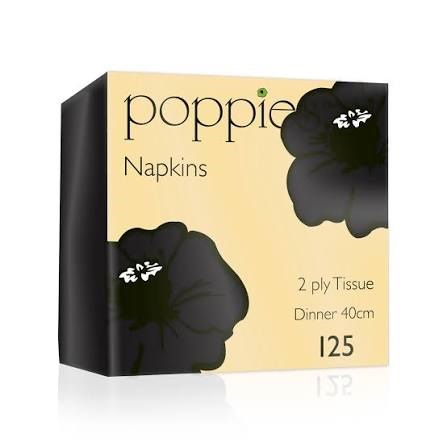 40cm 2ply Black Napkins x 2000