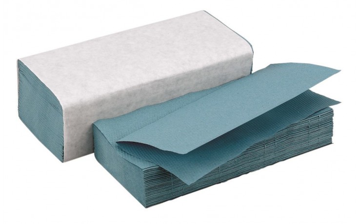 Interfold Hand Towels Blue 1Ply x 3600